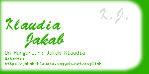 klaudia jakab business card